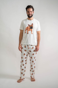 Pijama "Bulldog Francés Canela"