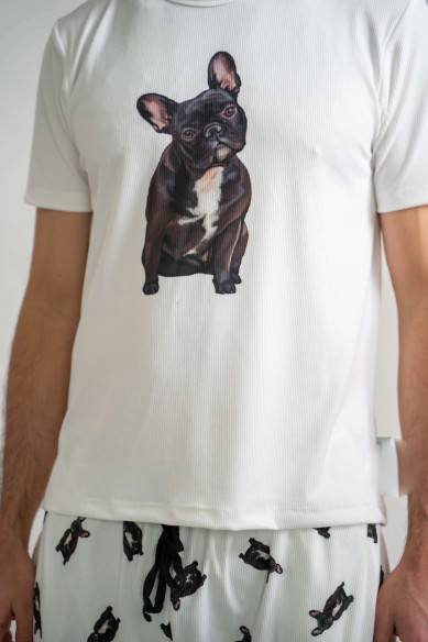 Pijama "Bulldog Francés Negro"