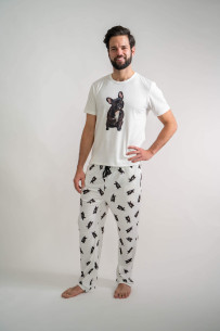 Pijama "Bulldog Francés Negro"