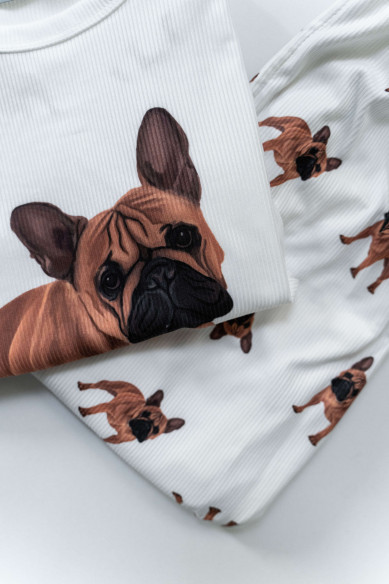 Pijama "Bulldog Francés Canela"